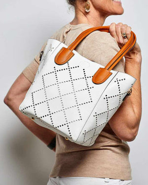 LOUENHIDE Baby Bermuda Bag - White HANDBAG - Zabecca Living