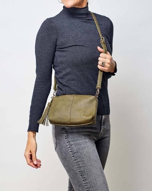 LOUENHIDE Baby Daisy Crossbody Bag - Khaki HANDBAG - Zabecca Living