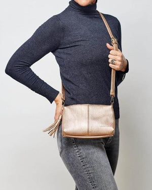 LOUENHIDE Baby Daisy Crossbody Bag - Pink Champagne HANDBAG - Zabecca Living