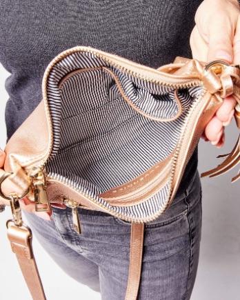 LOUENHIDE Baby Daisy Crossbody Bag - Pink Champagne HANDBAG - Zabecca Living