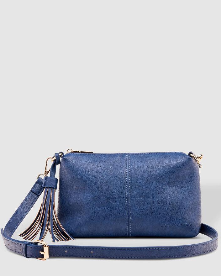 LOUENHIDE Baby Daisy Crossbody Bag - Steel Blue HANDBAG - Zabecca Living