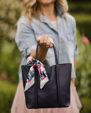 LOUENHIDE Baby Panama Mini Tote Bag - Navy HANDBAG - Zabecca Living
