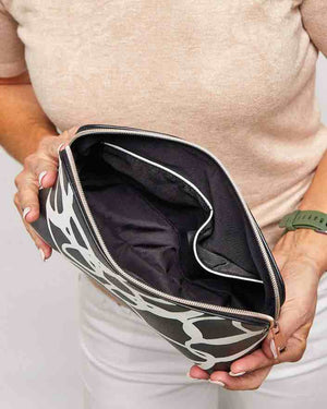LOUENHIDE Bardot Swirl Case - Black COSMETIC PURSE - Zabecca Living