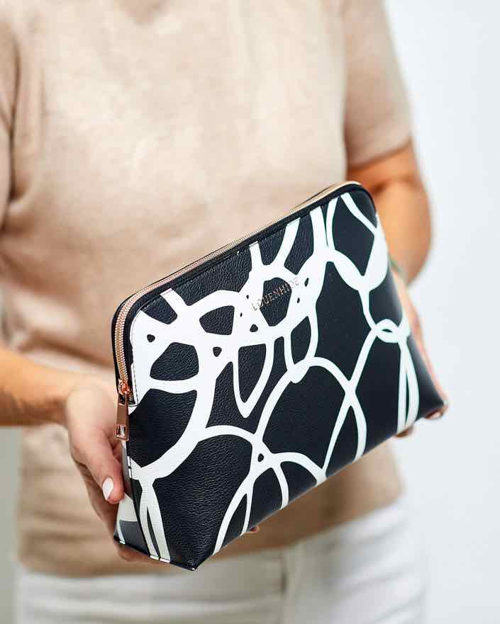 LOUENHIDE Bardot Swirl Case - Black COSMETIC PURSE - Zabecca Living