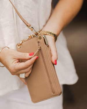 LOUENHIDE Billie Crossbody Phone Bag - Biscuit HANDBAG - Zabecca Living