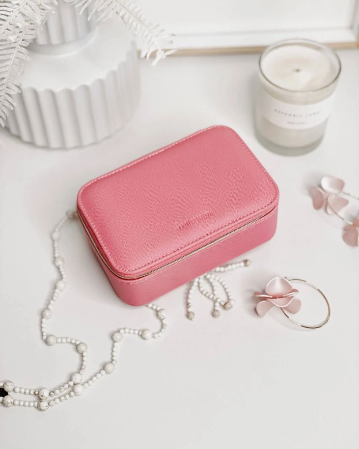 LOUENHIDE Ellie Jewellery Box - Bubblegum Pink Jewellery Box - Zabecca Living