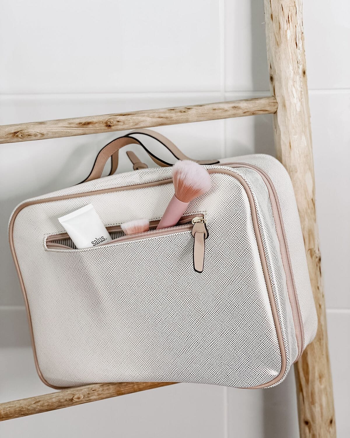 LOUENHIDE Emma Cosmetic Case - Metallic Nude COSMETIC BAG - Zabecca Living