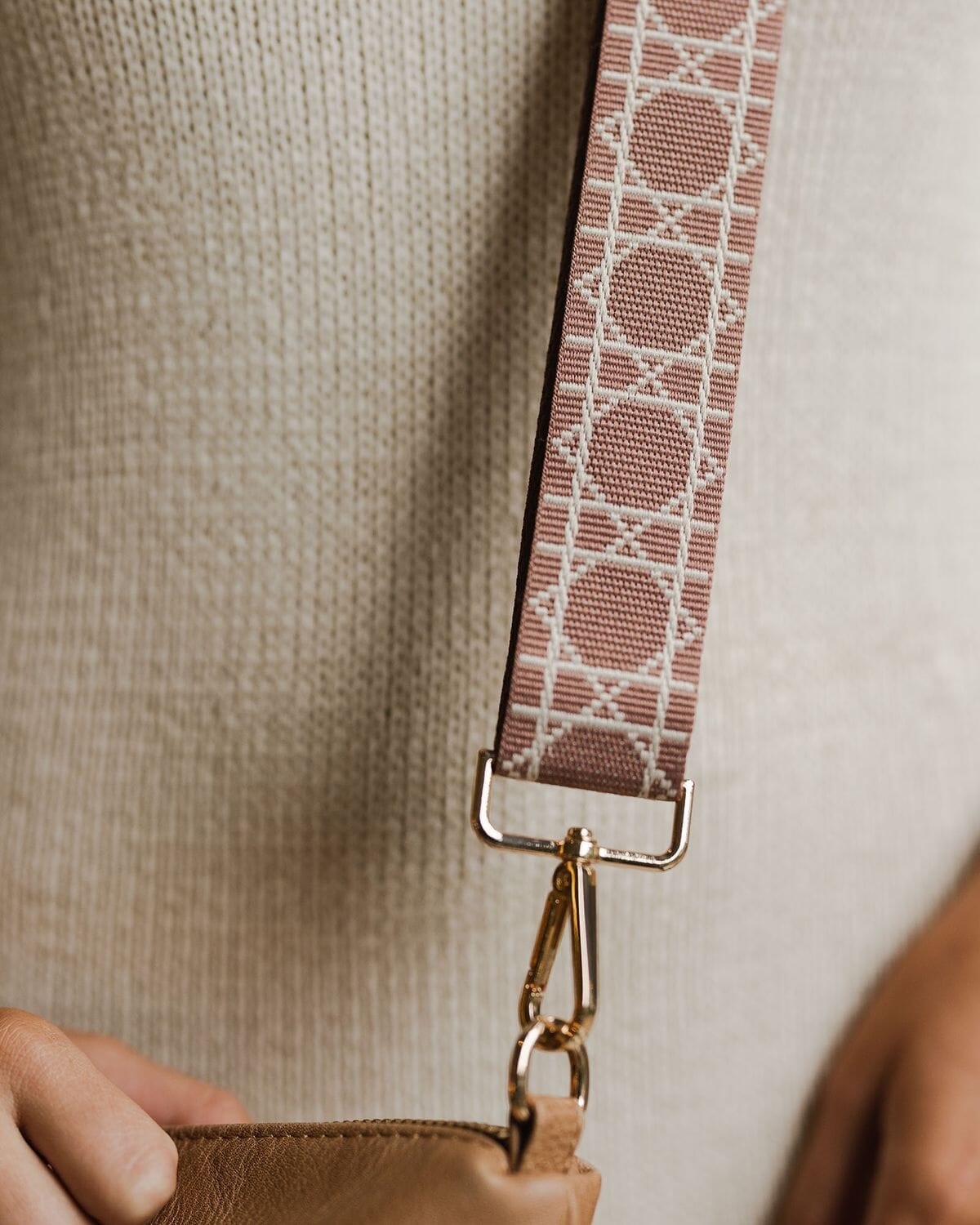 LOUENHIDE Ezra Guitar Strap - Blush BAG ACCESSORY - Zabecca Living