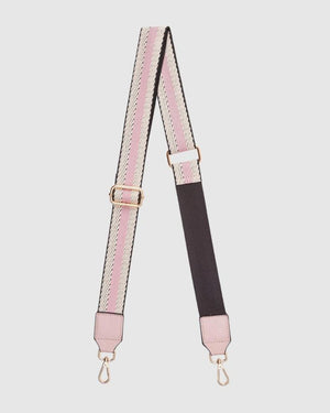 LOUENHIDE Gilly Guitar Strap - Stripe Pink/Black HANDBAG - Zabecca Living