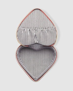 LOUENHIDE Heart Jewellery Box - Patent Nude Jewellery Box - Zabecca Living