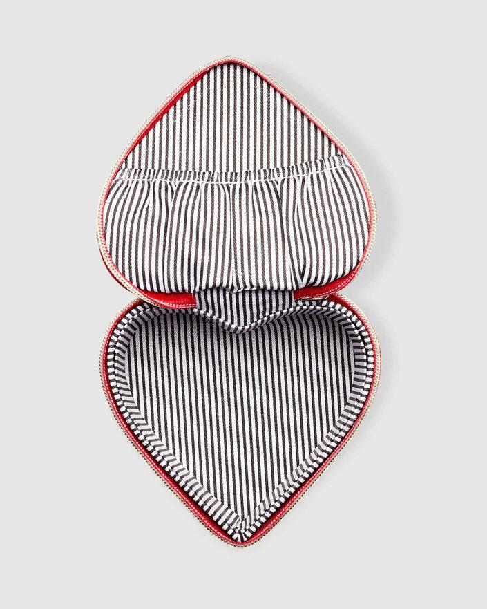 LOUENHIDE Heart Jewellery Box - Patent Red Jewellery Box - Zabecca Living