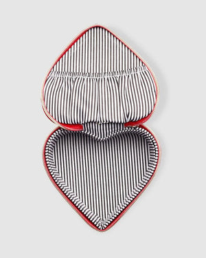 LOUENHIDE Heart Jewellery Box - Patent Red Jewellery Box - Zabecca Living