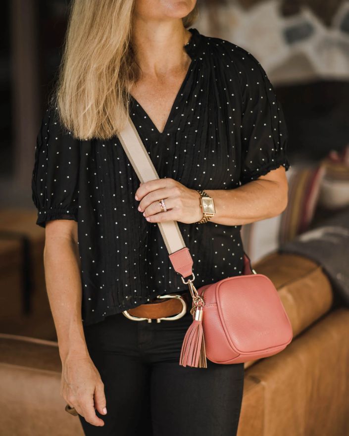 LOUENHIDE Jacinta Crossbody Bag - Dusty Rose HANDBAG - Zabecca Living