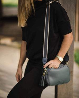 LOUENHIDE Jacinta Crossbody Bag - Steel Blue HANDBAG - Zabecca Living
