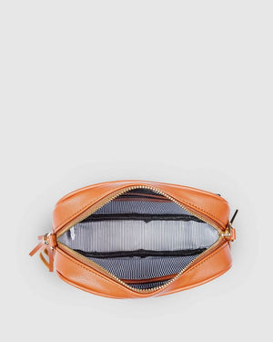 LOUENHIDE Jacinta Metallic Crossbody Bag - Tan HANDBAG - Zabecca Living
