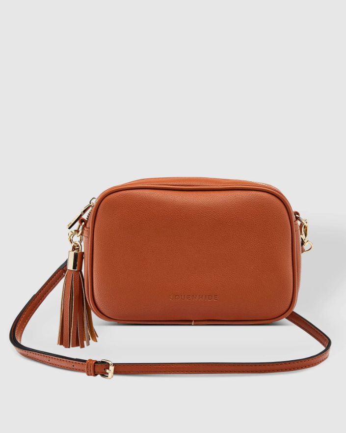LOUENHIDE Jacinta Metallic Crossbody Bag - Tan HANDBAG - Zabecca Living
