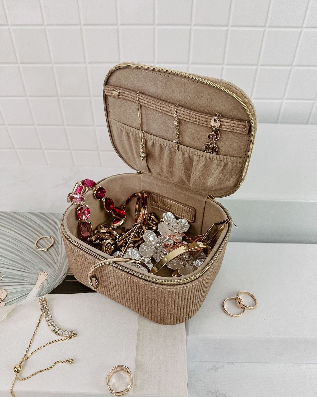 LOUENHIDE Jesse Jewellery Box - Almond Jewellery Box - Zabecca Living