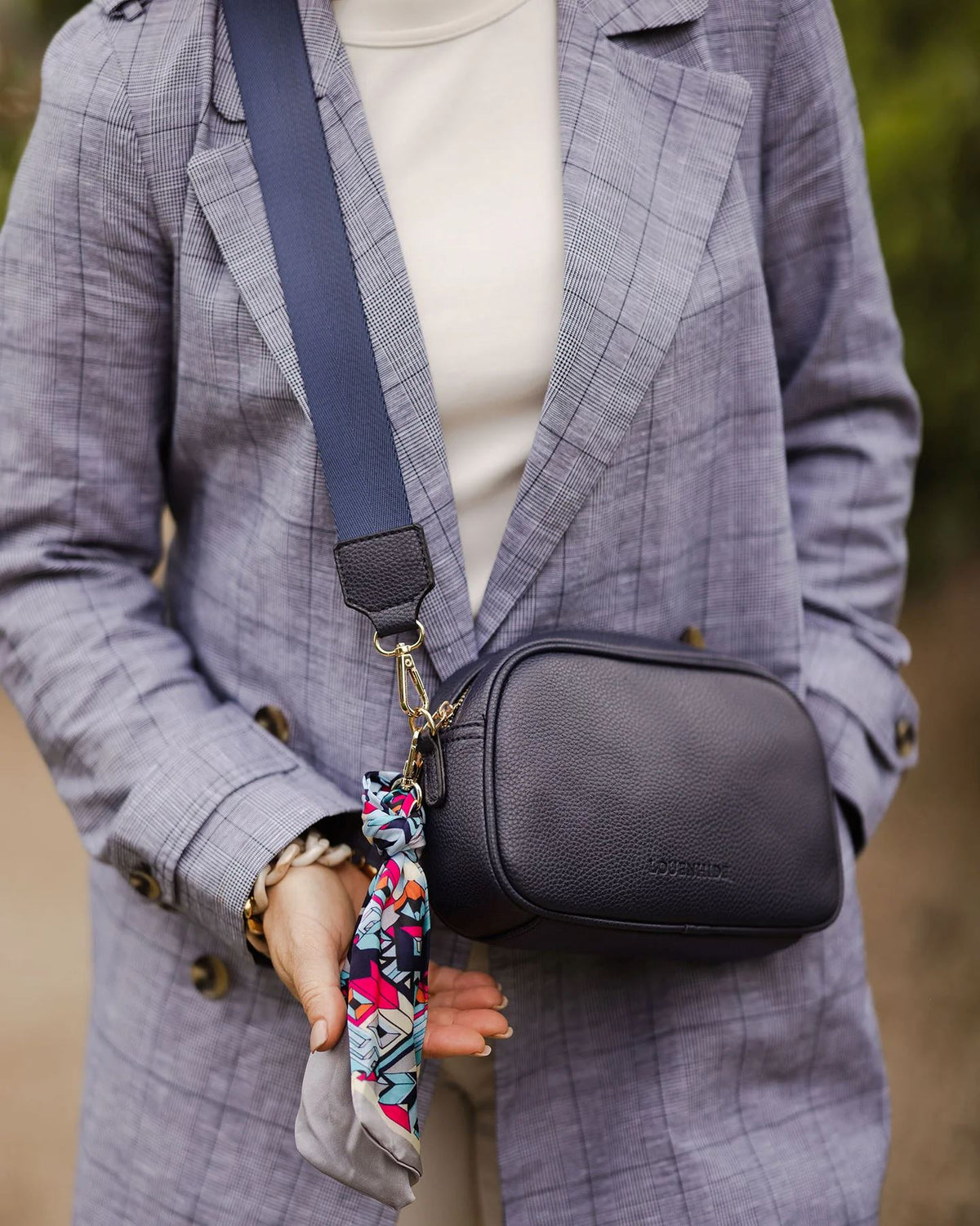 LOUENHIDE Kiki Bag Scarf - Navy HANDBAG - Zabecca Living