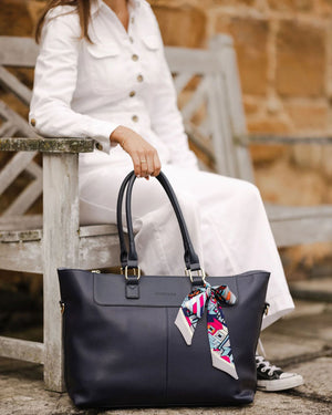 LOUENHIDE Kiki Bag Scarf - Navy HANDBAG - Zabecca Living