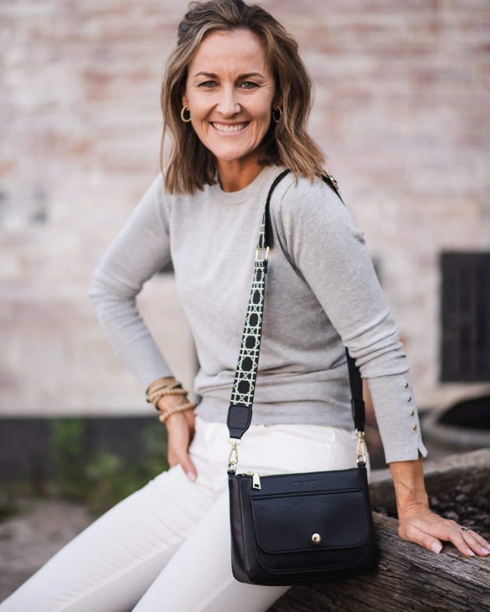LOUENHIDE Lizzie Crossbody Bag - Black HANDBAG - Zabecca Living