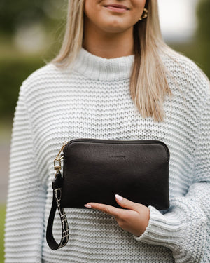 LOUENHIDE Mandy Clutch - Black HANDBAG - Zabecca Living