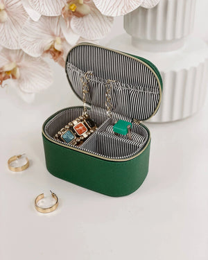 LOUENHIDE Olive Jewellery Box - Forest Green Jewellery Box - Zabecca Living