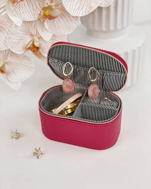 LOUENHIDE Olive Jewellery Box - Raspberry Jewellery Box - Zabecca Living