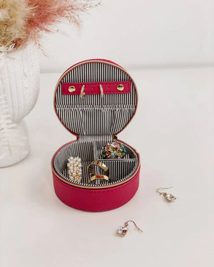 LOUENHIDE Sisco Jewellery Box - Raspberry Jewellery Box - Zabecca Living