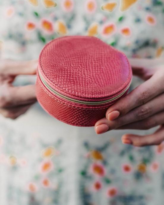 LOUENHIDE Sisco Lizard Jewellery Box - Dark Blush Jewellery Box - Zabecca Living