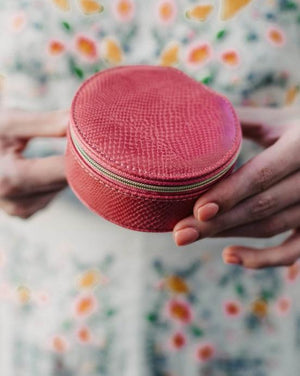 LOUENHIDE Sisco Lizard Jewellery Box - Dark Blush Jewellery Box - Zabecca Living