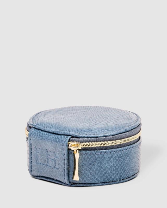 LOUENHIDE Sisco Lizard Jewellery Box - Denim Jewellery Box - Zabecca Living