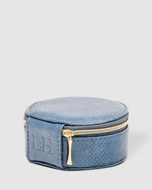LOUENHIDE Sisco Lizard Jewellery Box - Denim Jewellery Box - Zabecca Living