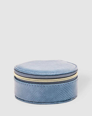 LOUENHIDE Sisco Lizard Jewellery Box - Denim Jewellery Box - Zabecca Living