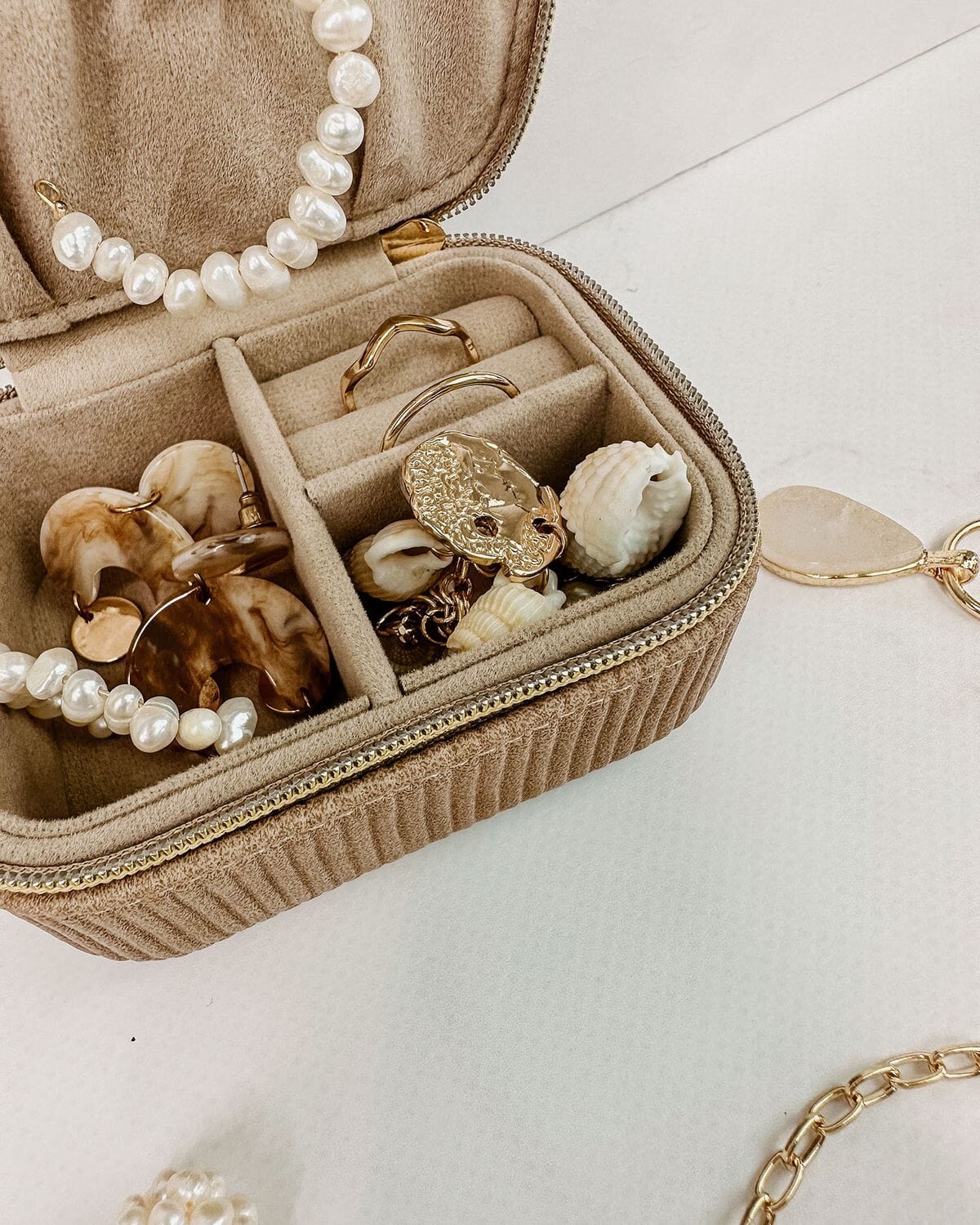 LOUENHIDE Suzie Jewellery Box - Almond Jewellery Box - Zabecca Living