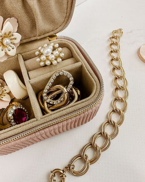 LOUENHIDE Suzie Jewellery Box - Dusty Pink Jewellery Box - Zabecca Living
