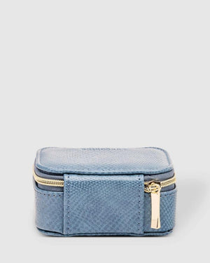 LOUENHIDE Suzie Lizard Jewellery Box - Denim Jewellery Box - Zabecca Living