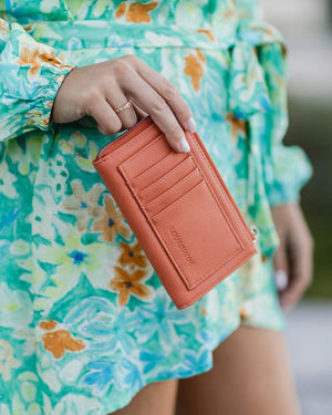 LOUENHIDE Tyra Cardholder - Tangerine WALLET - Zabecca Living