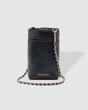 LOUENHIDE Vera Quilted Phone Crossbody Bag - Black HANDBAG - Zabecca Living