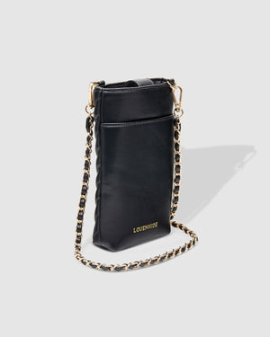 LOUENHIDE Vera Quilted Phone Crossbody Bag - Black HANDBAG - Zabecca Living