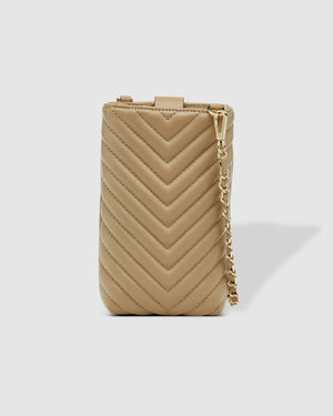 LOUENHIDE Vera Quilted Phone Crossbody Bag - Coffee HANDBAG - Zabecca Living
