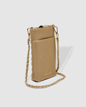 LOUENHIDE Vera Quilted Phone Crossbody Bag - Coffee HANDBAG - Zabecca Living