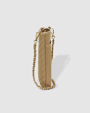 LOUENHIDE Vera Quilted Phone Crossbody Bag - Coffee HANDBAG - Zabecca Living
