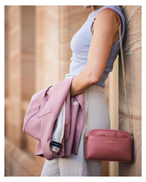 LOUENHIDE Zara Crossbody Bag - Dusty Rose HANDBAG - Zabecca Living