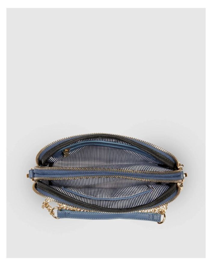 LOUENHIDE Zara Crossbody Bag - Steel Blue HANDBAG - Zabecca Living