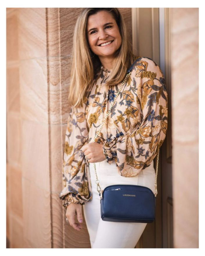 LOUENHIDE Zara Crossbody Bag - Steel Blue HANDBAG - Zabecca Living