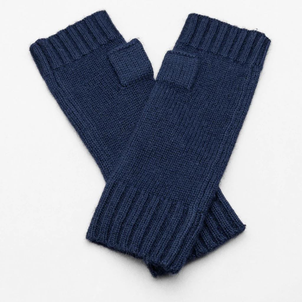 LOVE KATE Gotta Hand it to you Cashmere Fingerless Glove - French Navy GLOVES - Zabecca Living