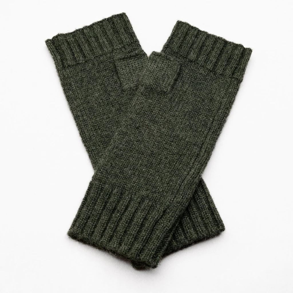 LOVE KATE Gotta Hand it to you Cashmere Fingerless Glove - Pine Green GLOVES - Zabecca Living