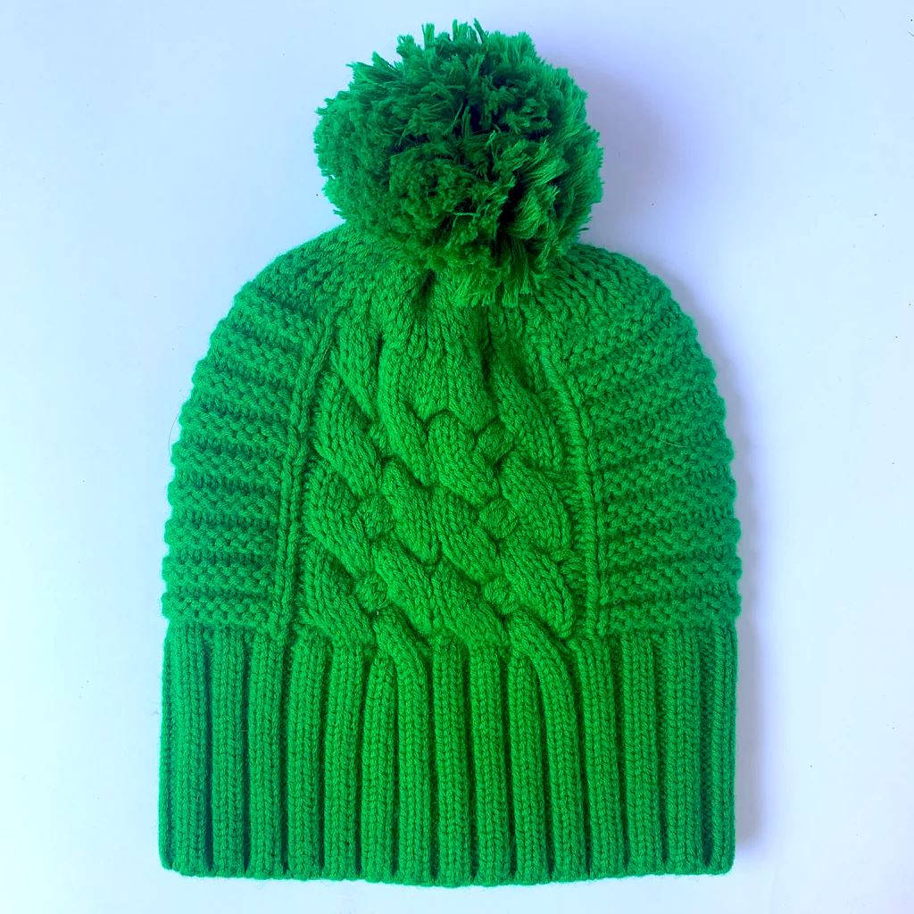 LOVE KATE Up for Anything Merino Jumbo Cable Beanie - Big Apple Beanie - Zabecca Living