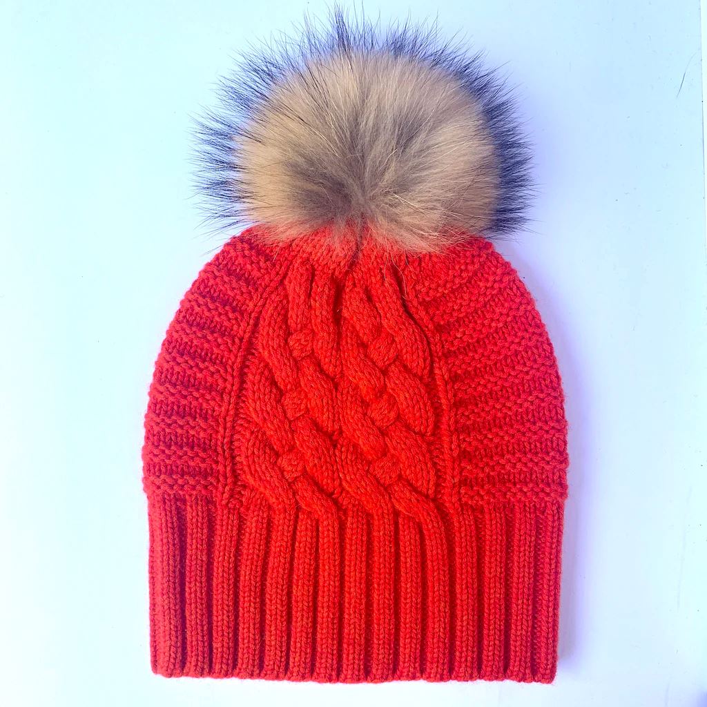 LOVE KATE Up for Anything Merino Jumbo Cable Beanie - Saucy Beanie - Zabecca Living