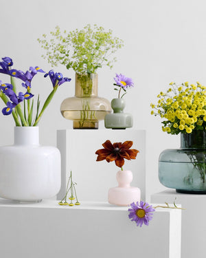 MARIMEKKO Flower Vase - Olive Opal VASE - Zabecca Living